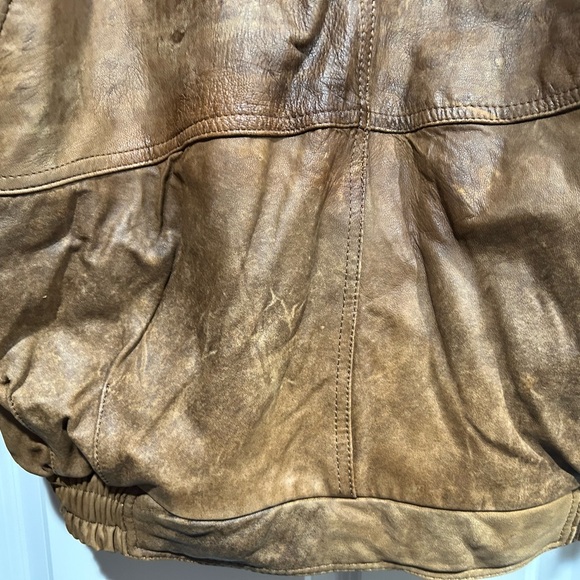 Brown Bomber Jacket in Soft Lamb Skin - Picture 7 of 10